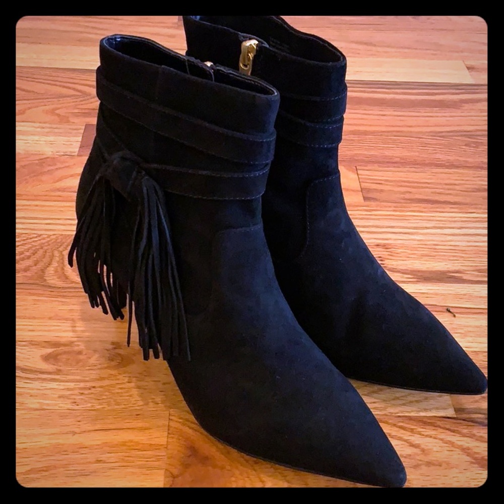 Tassel ankle booties